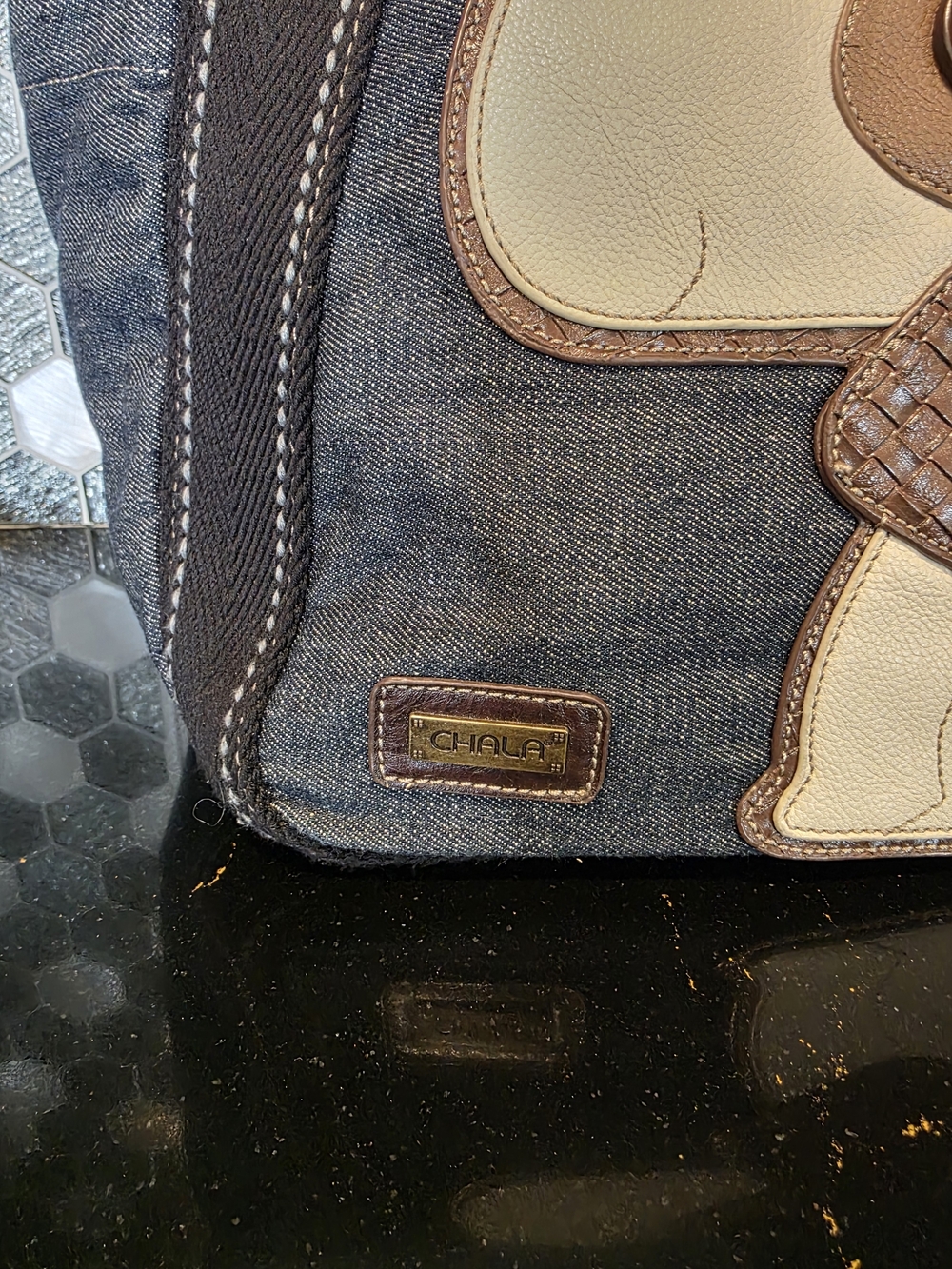Chala Toffy Dog Denim Tote, Handbag - Picture 4 of 7